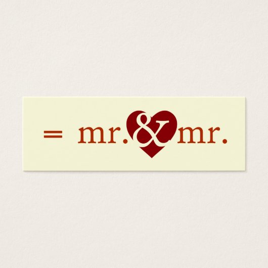 De heer & de heer Do, de Wiskunde Labels Mini Visitekaartjes (Voorkant)