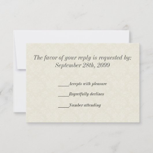 De heer & de heer Gay Wedding RSVP in Silver (Achterkant)