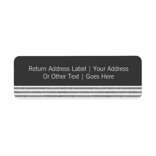 De heer & de heer Gray Text Sjabloon Gepersonalise Etiket (Voorkant)