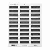 De heer & de heer Gray Text Sjabloon Gepersonalise Etiket (Full Sheet)