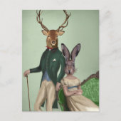 De heer Deer en mevrouw Rabbit 2 Briefkaart (Voorkant)