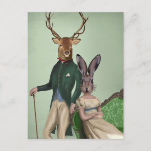 De heer Deer en mevrouw Rabbit 2 Briefkaart