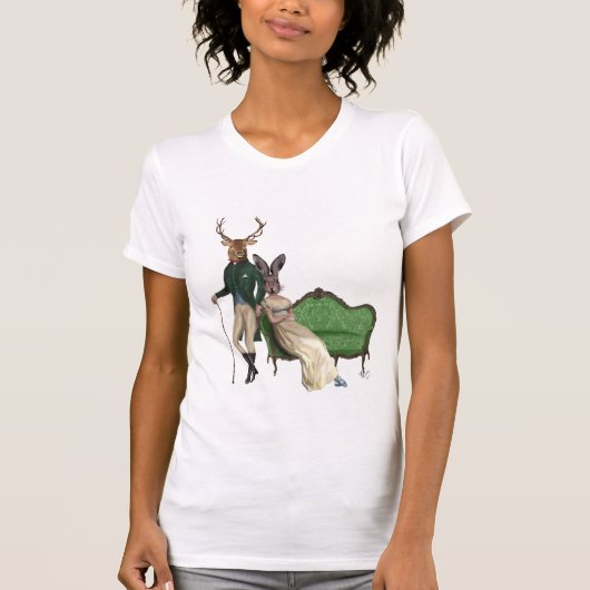 De heer Deer en mevrouw Rabbit 2 T-shirt (Voorkant)
