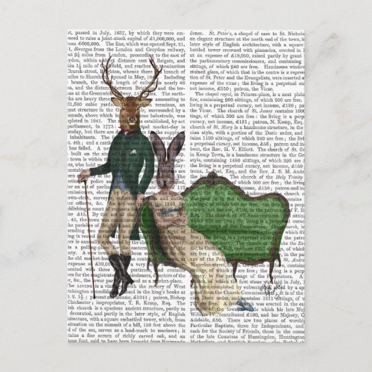 De heer Deer en mevrouw Rabbit Briefkaart (Voorkant)