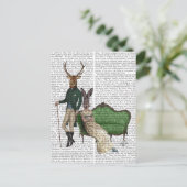 De heer Deer en mevrouw Rabbit Briefkaart (Staand voorkant)