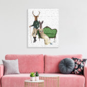 De heer Deer en mevrouw Rabbit Canvas Afdruk (Insitu (Woonkamer))