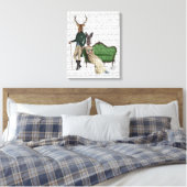 De heer Deer en mevrouw Rabbit Canvas Afdruk (Insitu (Slaapkamer))