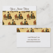 de heer Dog en mevrouw Puppy  Wallpaper 1899 Visitekaartje (Voorkant / Achterkant)