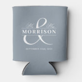 de heer Dusty Blue Wedding Favor Blikjeskoeler (Voorkant)