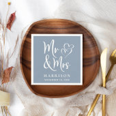 de heer Dusty Blue Wedding Reception Servet