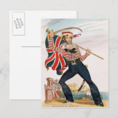 De heer E.F. Saville als "Unievaartuig" Briefkaart (Voorkant / Achterkant)
