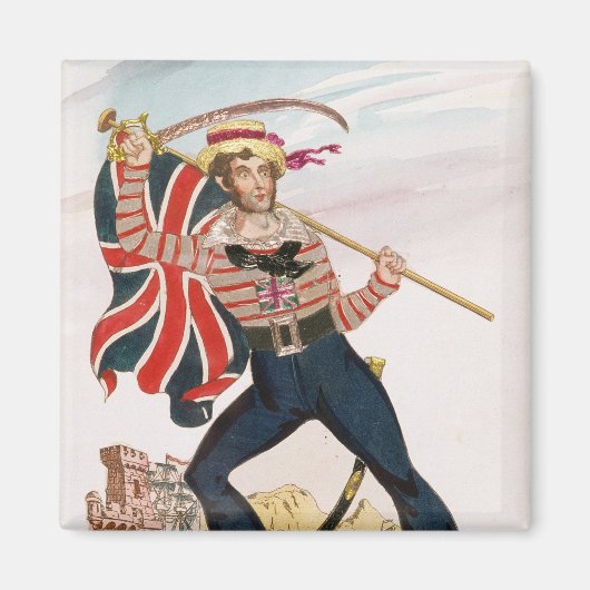 De heer E.F. Saville als "Unievaartuig" Magneet (Voorkant)
