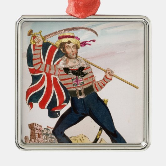 de heer E.F. Saville als "Union Jack Metalen Ornament (Voorkant)