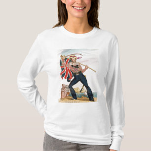de heer E.F. Saville als "Union Jack T-shirt