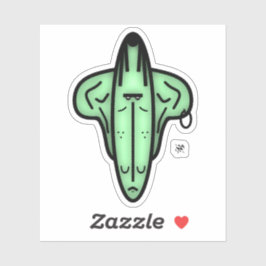 De heer Ears - cartoon gezichten v1 Sticker