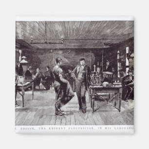 de heer Edison , de vooraanstaande elektricien Magneet