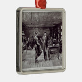 de heer Edison , de vooraanstaande elektricien Metalen Ornament (Rechts)