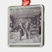 de heer Edison , de vooraanstaande elektricien Metalen Ornament (Links)
