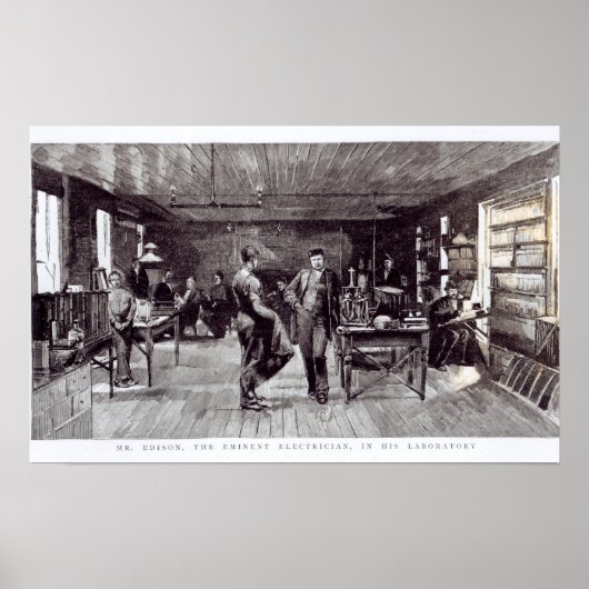 de heer Edison , de vooraanstaande elektricien Poster (Voorkant)