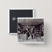 de heer Edison , de vooraanstaande elektricien Vierkante Button 5,1 Cm (Voorkant /achterkant)