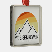 De heer Eisenhower New Hampshire Retro Metalen Ornament (Rechts)