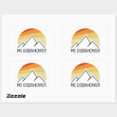 De heer Eisenhower New Hampshire Retro Rechthoekige Sticker (Vel)