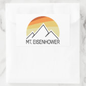 De heer Eisenhower New Hampshire Retro Rechthoekige Sticker (Tas)