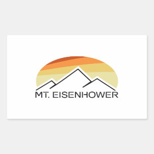 De heer Eisenhower New Hampshire Retro Rechthoekige Sticker