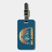 De heer Elbert Colorado Retro Turquoise Bagagelabel (Voorkant verticaal)