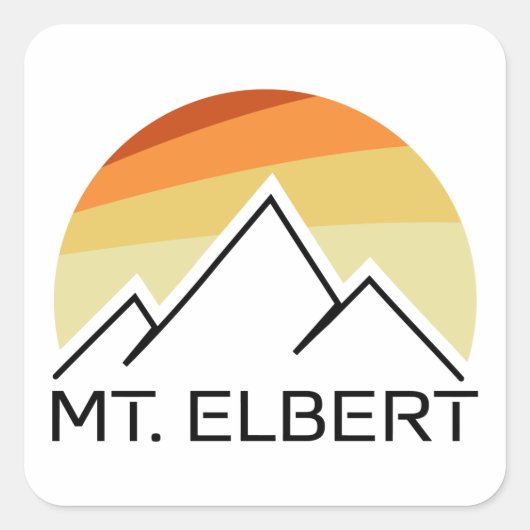 De heer Elbert Colorado Retro Vierkante Sticker (Voorkant)