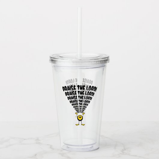 De Heer Emoji verheffen Acryl Drinkbeker (Voorkant)