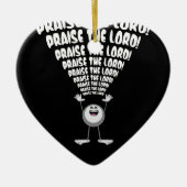 De Heer Emoji verheffen Keramisch Ornament (Voorkant)