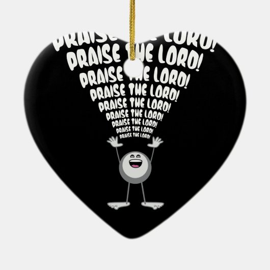 De Heer Emoji verheffen Keramisch Ornament (Achterkant)