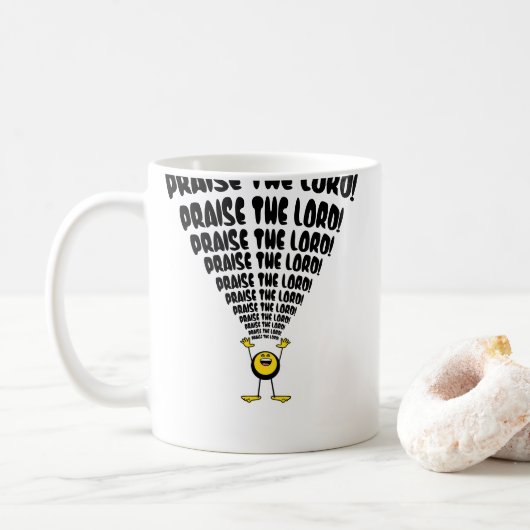 De Heer Emoji verheffen Koffiemok (Met donut)