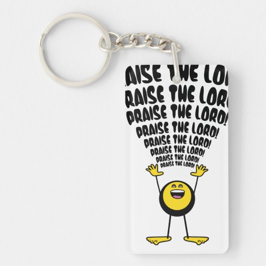 De Heer Emoji verheffen Sleutelhanger (Voorkant)