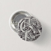 De heer Emptyful (detail) Ronde Button 3,2 Cm (Voorkant /achterkant)