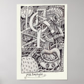 de heer Emptyful, Ink Drawing Poster (Voorkant)