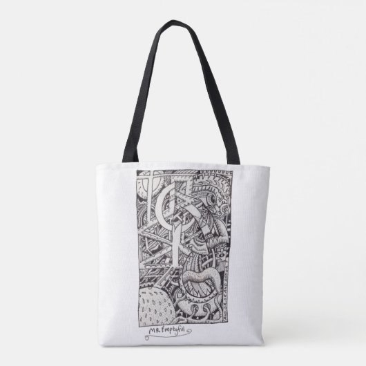 de heer Emptyful, Ink Drawing Tote Bag (Achterkant)