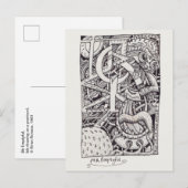De heer Emptyful, Ink-tekening Briefkaart (Voorkant / Achterkant)