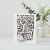 De heer Emptyful, Ink-tekening Briefkaart (Staand voorkant)