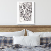 De heer Emptyful, inkttekening Canvas Afdruk (Insitu (Slaapkamer))