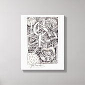 De heer Emptyful, inkttekening Canvas Afdruk (Voorkant)