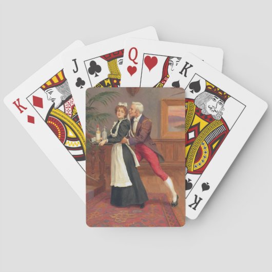 De heer en de dienstmeid pokerkaarten (Achterkant)