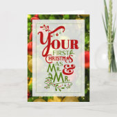 De heer en de heer 1st Kerstmis Gay Life Partners Feestdagen Kaart (Voorkant)