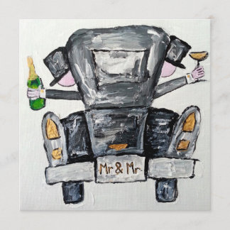 de heer en de heer bruiloft uitnodiging