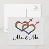 de heer en de heer Gay Pride Interlinking Gender S Briefkaart (Voorkant / Achterkant)