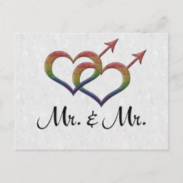 de heer en de heer Gay Pride Interlinking Gender S Briefkaart