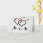 de heer en de heer Gay Pride Interlinking Gender S Kaart (Gele Bloem)