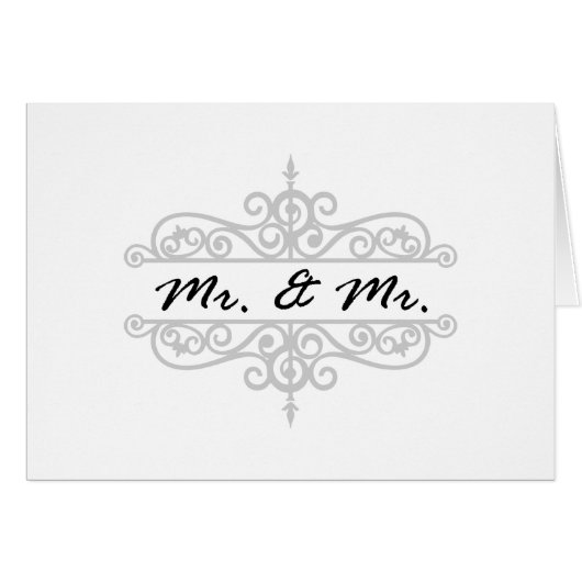 DE HEER EN DE HEER GAY WEDDING CARD  (Voorkant Horizontaal)