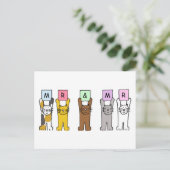 De heer en de heer Wedding feliciteren Briefkaart (Staand voorkant)